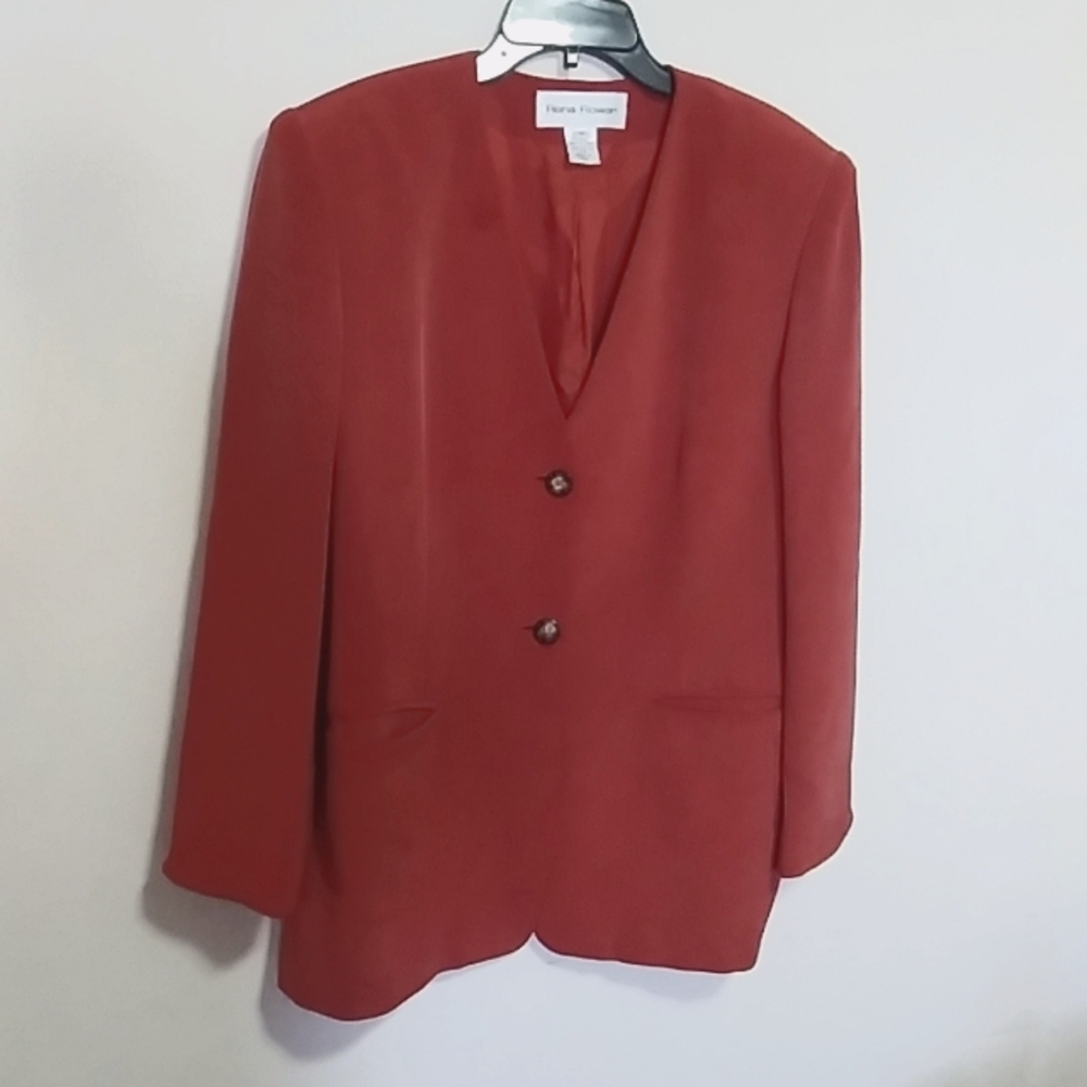 RENA ROWAN BLAZER JACKET RED SIZE 12